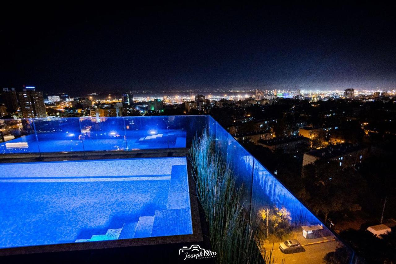 Serene - Infinity Cview Pool - 4 Bedrooms Luxury Penthouse حيفا المظهر الخارجي الصورة